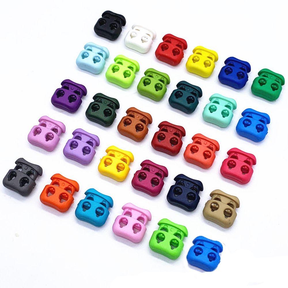 4mm Multi-colors Sportswear Accessories Apparel Shoelace Buckle Bean Toggle Clip Stopper Cord Lock