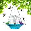 Decorative Solar Powered Bird Bath Bowl for Garden Yard Balcony Birdwatching Bath Tray for Nature Lover
