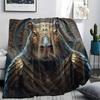 1Pc Armoredanimals Print Flannel Blanket, High quality Comfortable for All Seasons, Home Decor, Warmth and Comfort, Perfect for Christmas Gifts