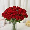 5 шт. искусственных красных роз, имитация цветов с гибкими стеблями, реалистичные искусственные розы для свадебной цветочной композиции, реквизит для фотосъемки
