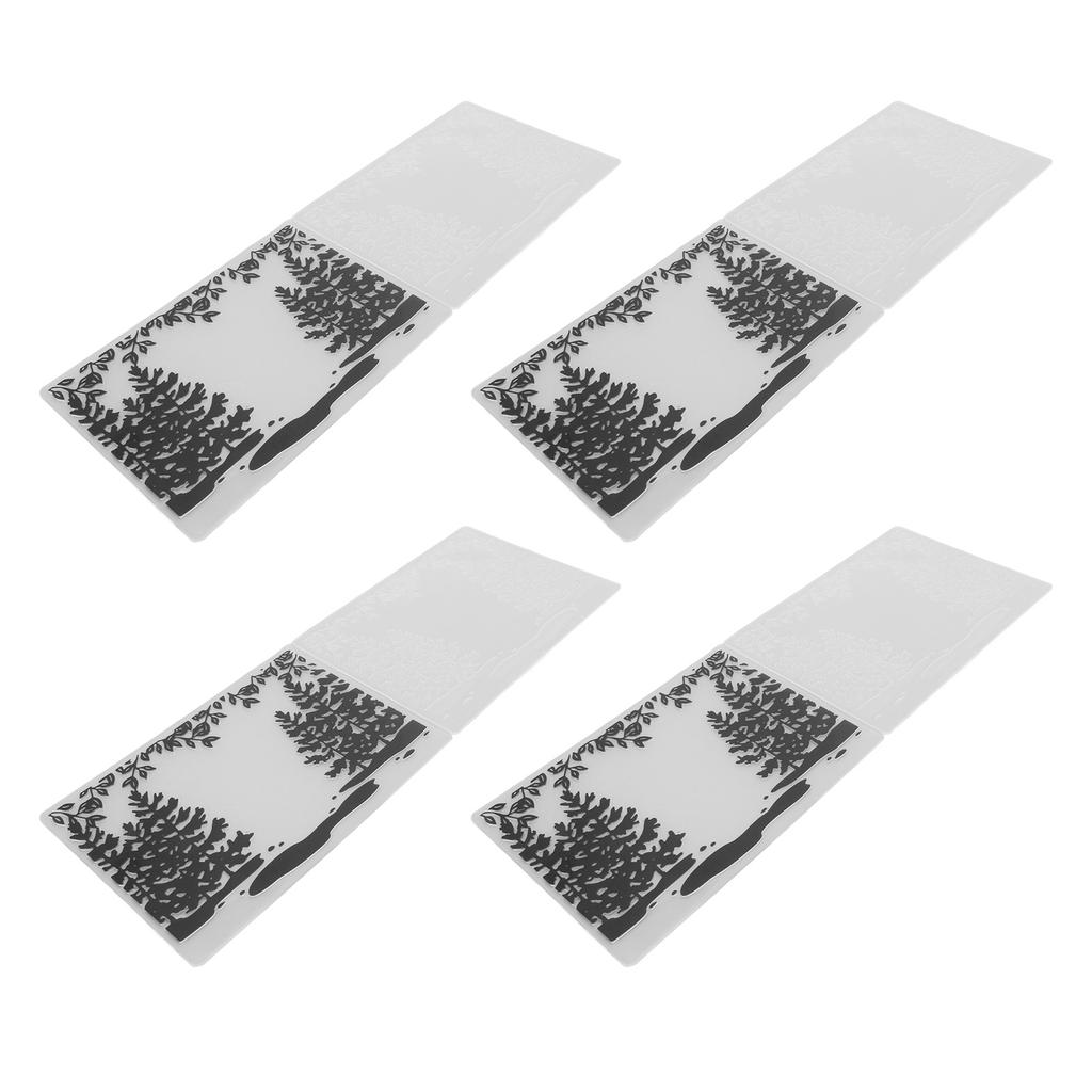 4 Pcs Embossing Folders Raised Relief Design DIY Craft Plastic Embossing Template Folders Tools for