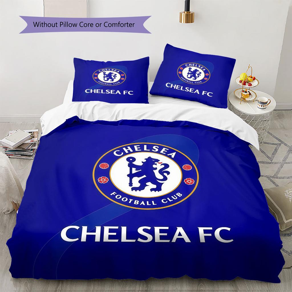 Chelsea F Pattern Bedding,Quilt Set Quilt Cover Pillowcase Home Birthday Gift(1 * duvet cover + 2 * pillowcase, without core)
