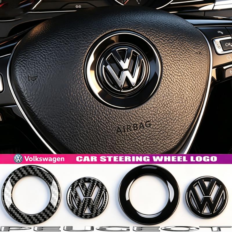 KUDFZ1 Автомобильная ABS Накладка-наклейка Значок на Руль Для VW GTI Golf Polo 6 7 Passat CC Tiguan T-ROC Jetta MK6 Taigo Arteon Колпачок Ступицы