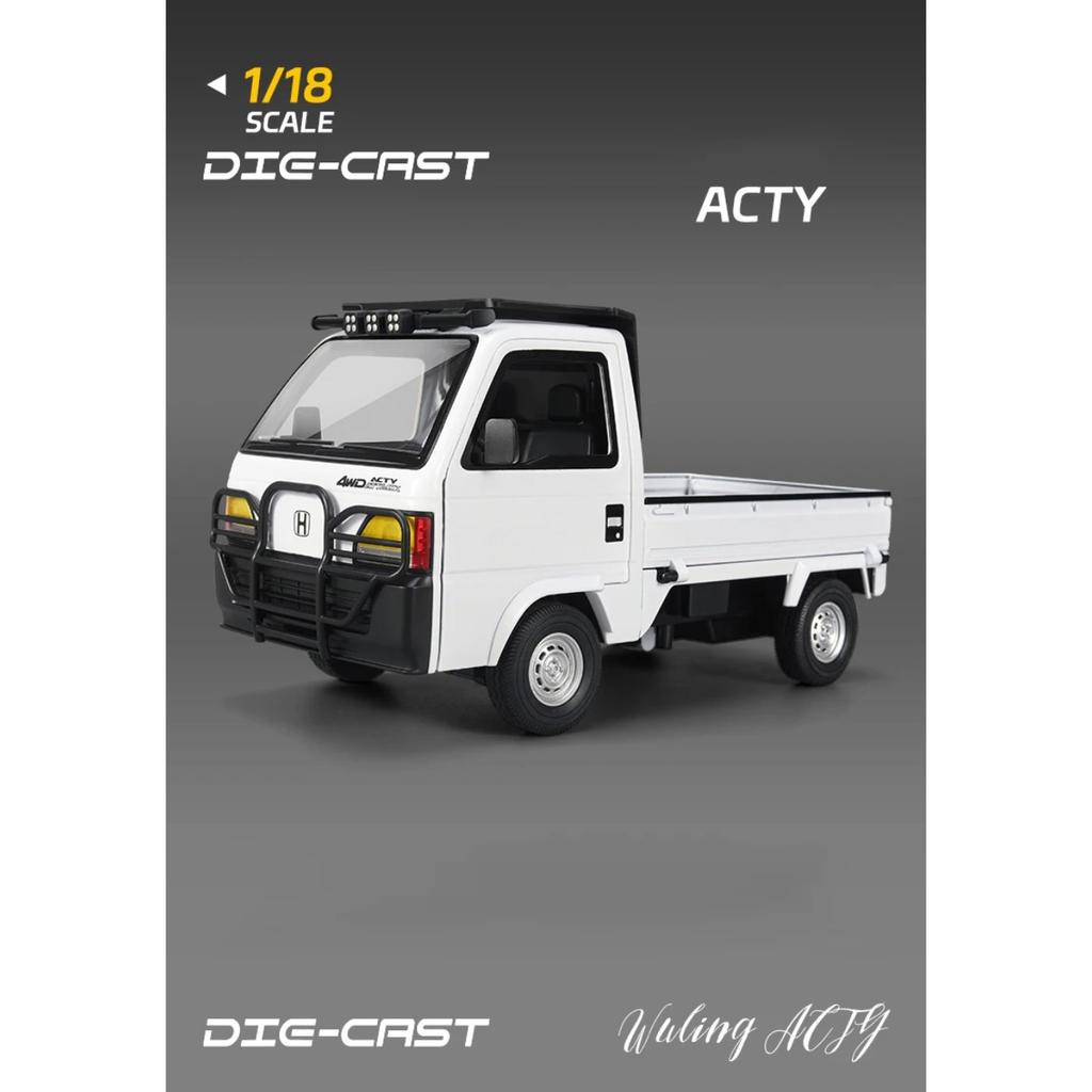 1/18 Honda ACTY 4WD Attack Пикап Металлический Литой Модель Автомобиля Звук и Свет Инерционный Коллекционный Орнамент Подарок на День Рождения