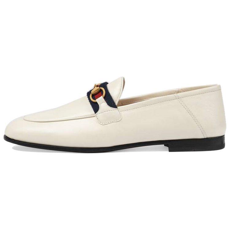 Gucci Женские лоферы без шнурков с сетчатой ​​вставкой, белые, модель 631619 CQXM0 9065