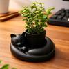 3D Printed Cat Sleeping Flowerpot Plastic Animal Shaped Planter Cat-Shaped Planter Pot  Desktop