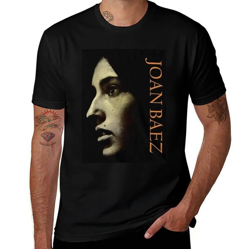 LONG TA Joan-Baez-Legend-Singer-Women-Music-Band-t-Shirt-bl-Black Black