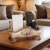 3 Compartment Remote Control Box Resin Desktop Storage Box  Home Decoration