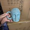 Креативная фарфоровая чашка-кружка Будды, Креативная чашка в виде головы Будды, Керамическая чашка, Чашка для кофе "Сострадание Будды"