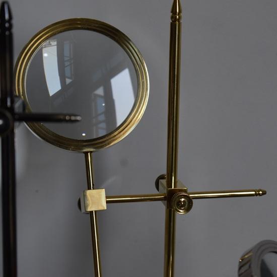 Lot of 3 Brass Magnifying Glass with Adjustable Stand Magnifier, Couple Gift, Girlfriend Gift, Gift For Father, Gift For Husband, Gift For Him