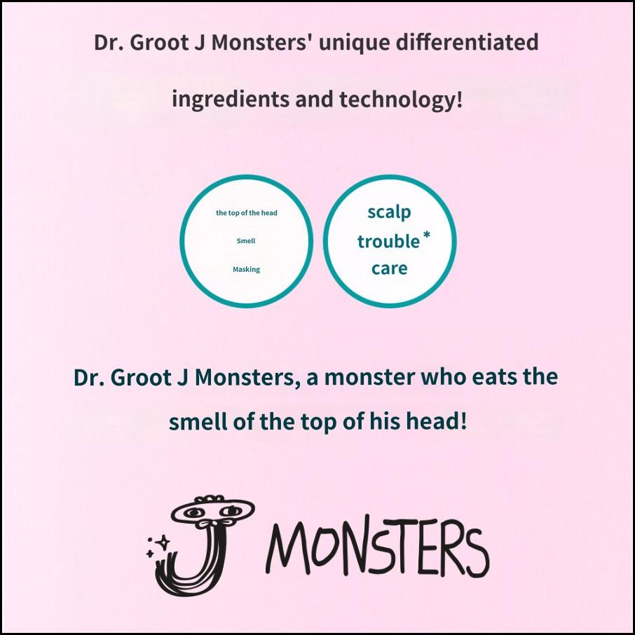 Dr.Groot J Monsters Очищающий шампунь для кожи головы Розовый мускус 385 мл