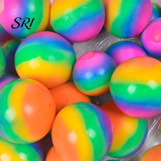 Stress Relief Gadget Rainbow Ball Squeeze Toy Slow Rising Colorful Flour Home Office Desk Decompression Tool Filled