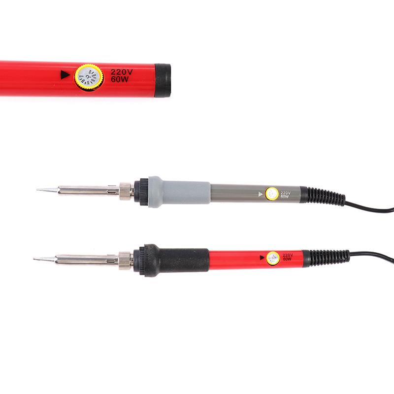 Электрический паяльник с регулируемой температурой, 60 Вт, 220 В, инструменты для ремонта вилок европейского стандарта