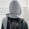 Acrylic Fibers Knitted Hooded Cap Triangular Winter Neckerchief Hat Neck Collar Beanies Cap  Work