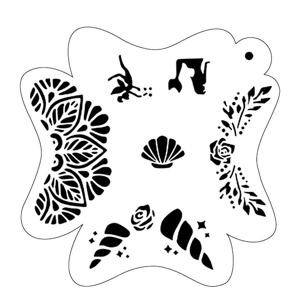 DIY Halloween Birthday Party Paint Template Stencils for Body Painting Face Art Temporary Tattoos