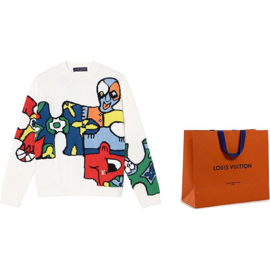 Louis Vuitton Свитшот с круглым вырезом LV Puzzle Jacquard 1AB4QA