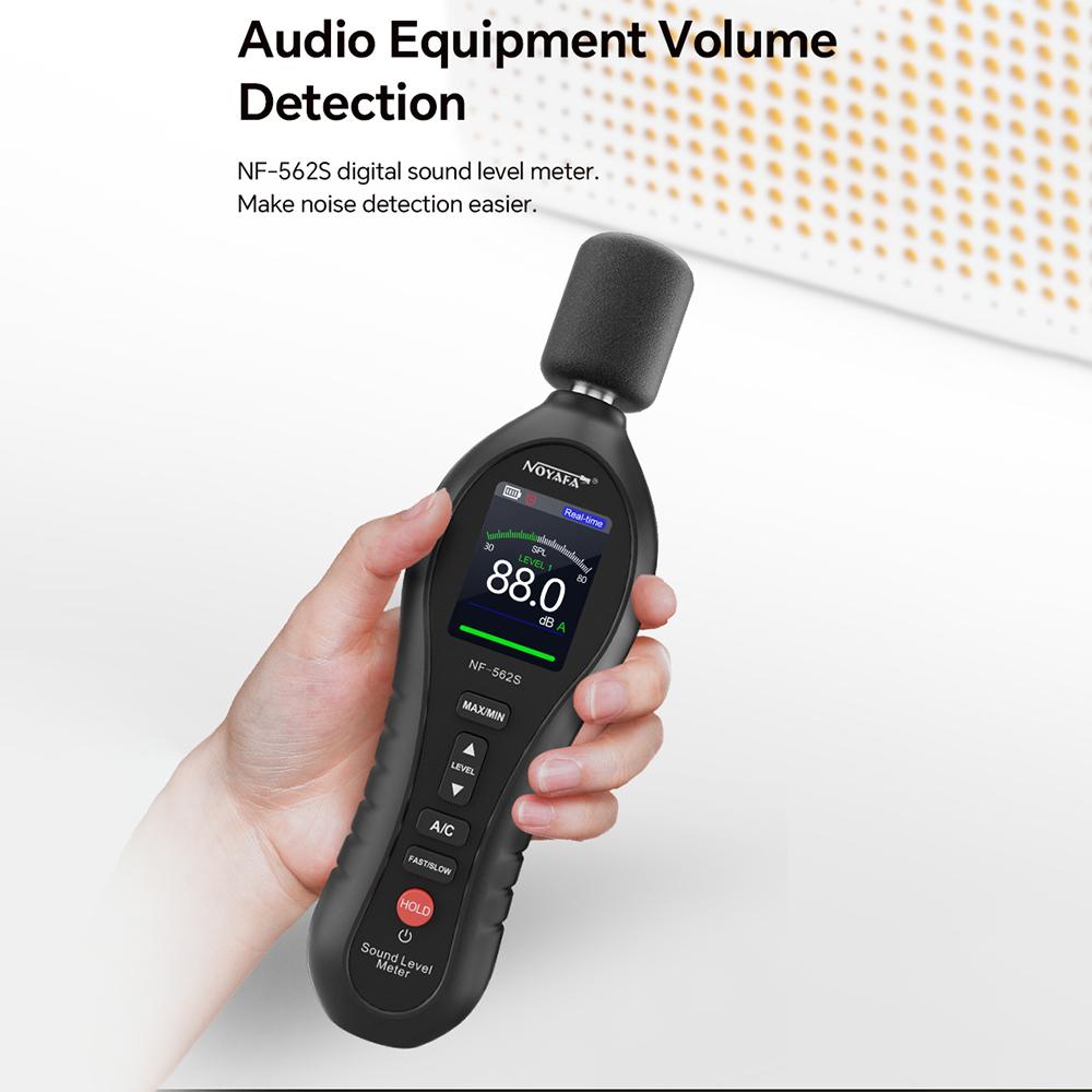 Цифровой измеритель уровня звука NOYAFA с децибелметром переменного тока, измеритель уровня звука от 30 до 130 дБ с