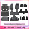 For Tesla Model YL Launch 2026 Rear Seat Backrest Protective Pad Trunk Mat Anti-Kick Pad and Foot Mat Car Interior Accessories