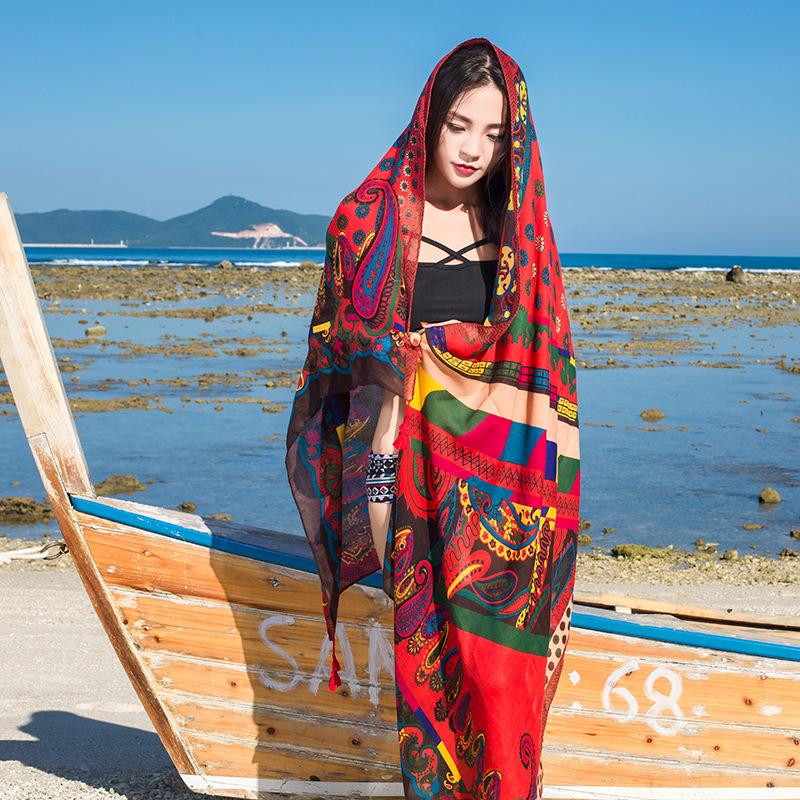 180*90см Дорожные Пляжные Солнцезащитные Шарфы для Женщин Бикини Большой Парео Шарф Бразильский Купальник Пляжная Накидка Шали