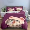 Cute Animal-Themed Decorative Set Soft Comfortable Duvet Cover Bedding Set Included 1*Duvet Cover & 2*Pillowcases gift