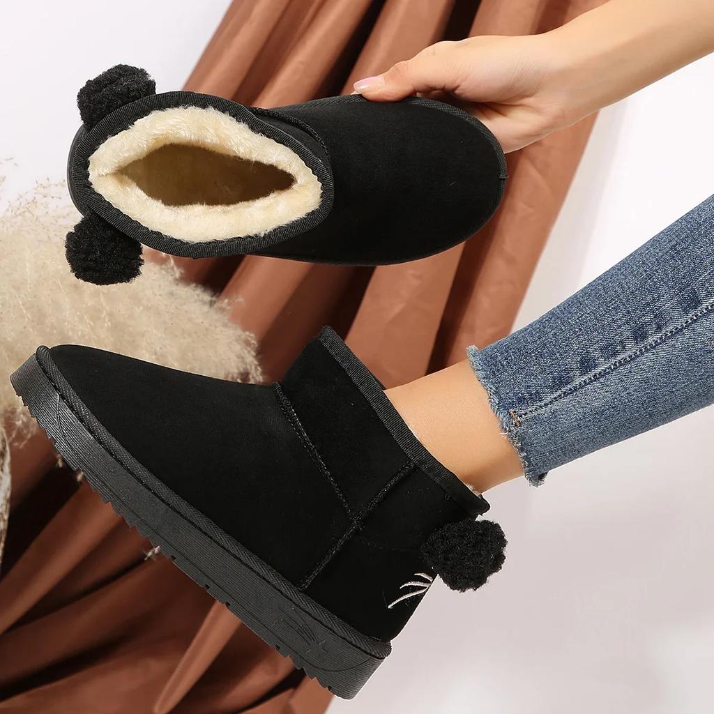Зимние женские короткие плюшевые теплые зимние ботинки, повседневная обувь, новые замшевые ботильоны «Челси» на плоской подошве, женская обувь на платформе, Botas