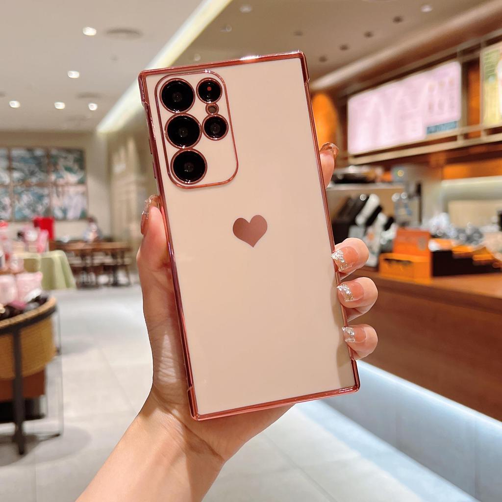 Samsung S24U/A53/A13 Love Electroplated Anti-Fall Phone Case