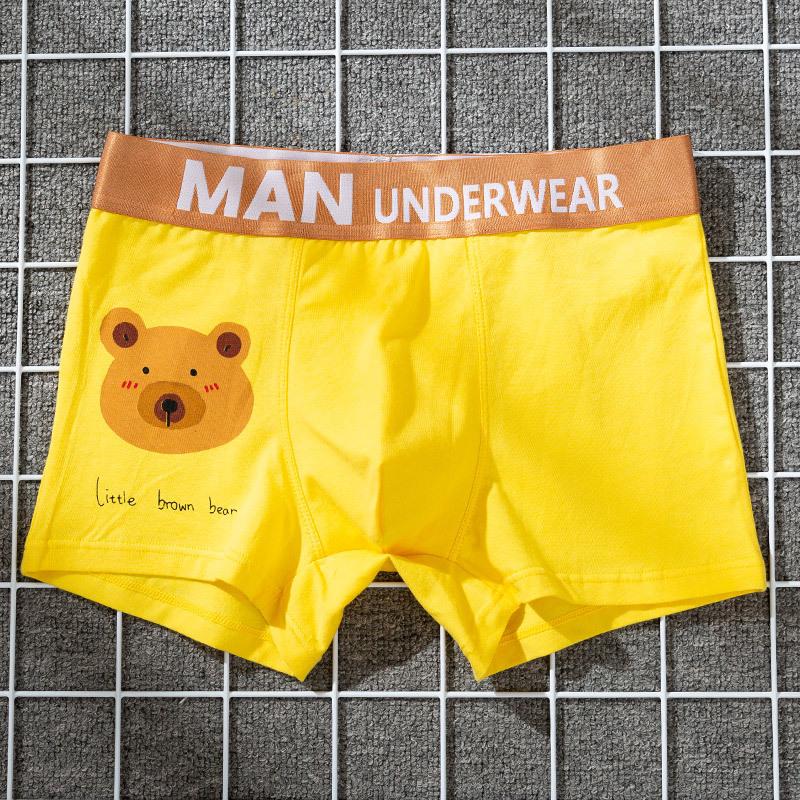Мужское нижнее белье, мужские боксеры, хлопковые дышащие мужские трусы с квадратной талией, модная свободная корейская версия