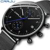 CRRJU-2278 New Men's Sports Watch Fashion Multi-functional Six-pin Mesh Belt Business Watch