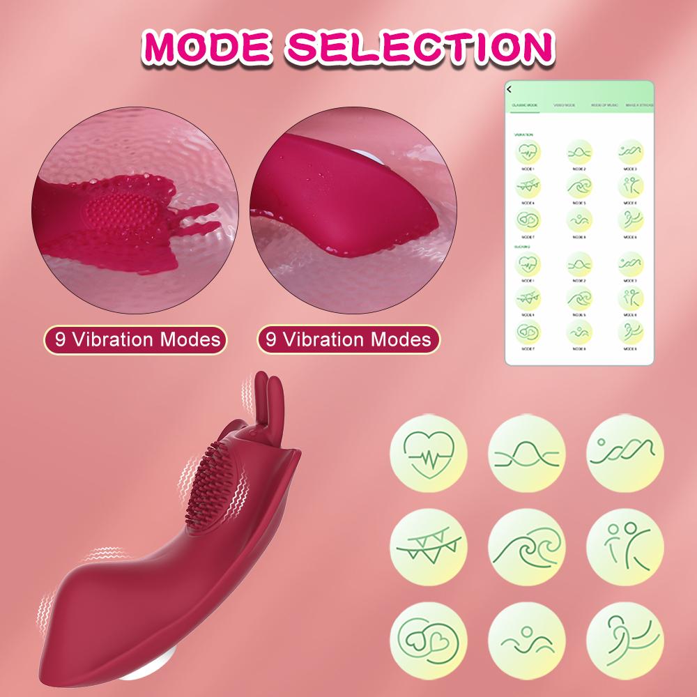Vibrator Wearable Butterfly Bluetooth APP Clitoris Stimulator G-spot Massager Wireless  Wearable Panty Vibrator Couple Intimate Sex Toys For Women