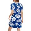 Women's Fashion Casual Printed With Pockets Bohemian Beach V-Neck Short Sleeve Dresses