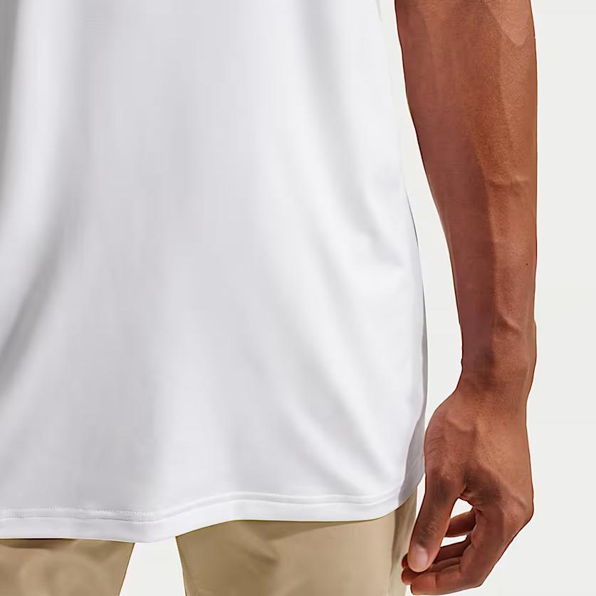 Nike Мужская однотонная дышащая влагоотводящая футболка с коротким рукавом для гольфа Velocity IQ6689-100