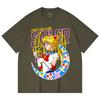 230 г/м² 100% хлопок Sailor Moon V8 Принт Минако Унисекс Тяжелая хлопковая футболка