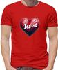 Love Heart Jesus - Mens T-Shirt - Christ Church Pray Religion Religious