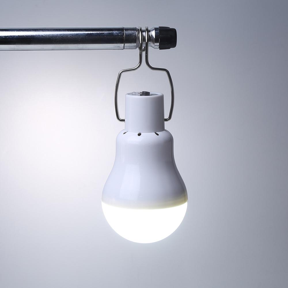 1× Portable Solar Panel Powered LED Light Bulb Camping Tent Lamp Indoor Outdoor