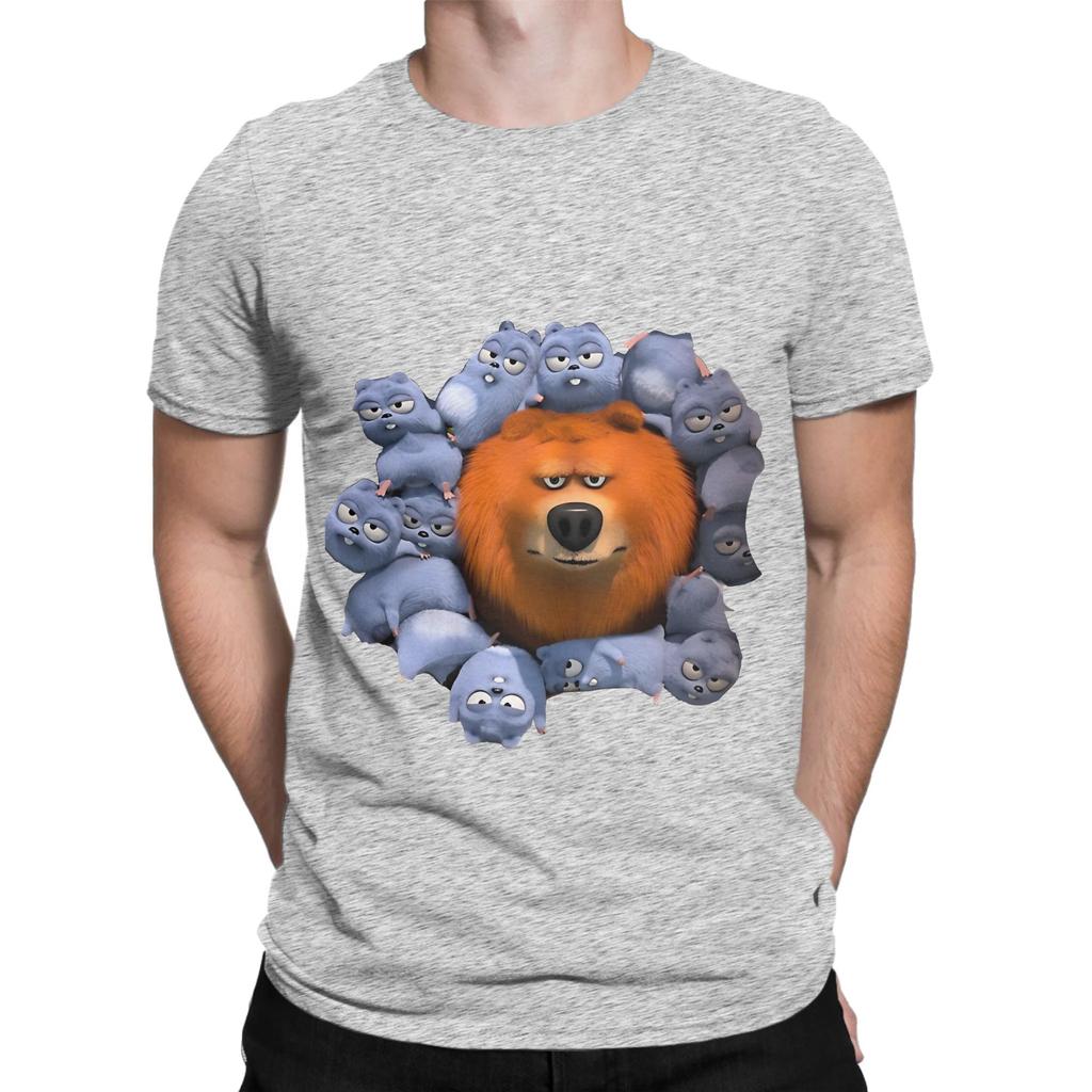 A gift for kids and adult funny gift for Funny Graphic 100 Cotton TShirt Grizzy and the Lemmings Tops Tees For Unisex