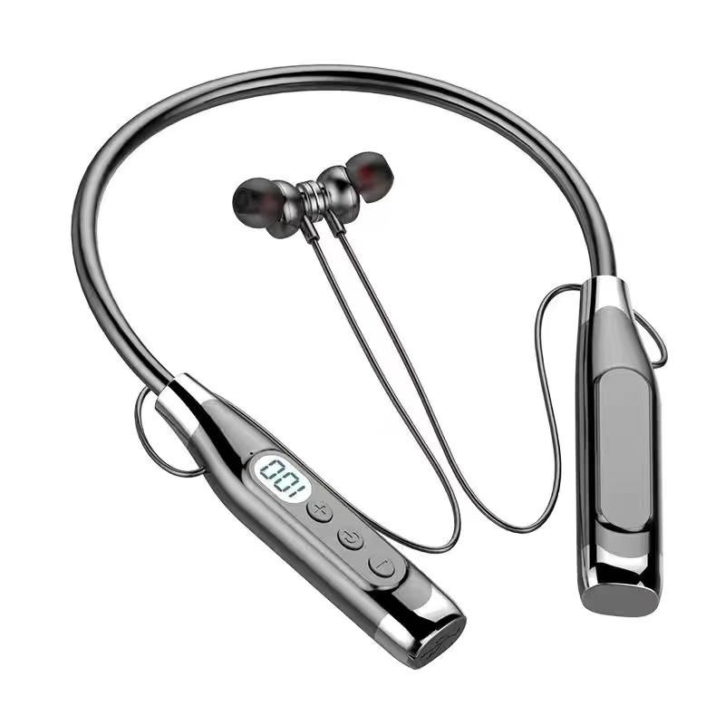 2025 Высококачественные спортивные Bluetooth-наушники с шейным ободком, долгим временем работы от аккумулятора, слотом для карты, проводным подключением и шумоподавлением.