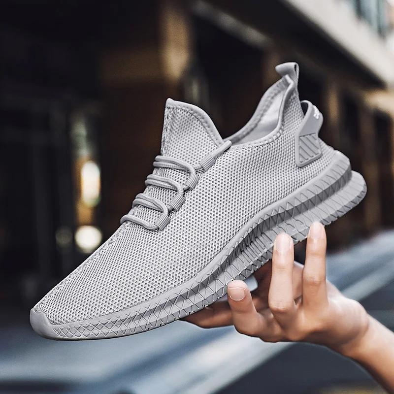 Мода 2024 Мужские кроссовки Повседневные дышащие кроссовки для мужчин Нескользящие удобные корзины Спортивная обувь Мужская черная кружевная Бесплатная доставка