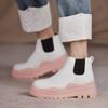 2024Thick Sole Chelsea Boots Woman Натуральная кожа Мотоциклетные ботинки 2024 Туфли на платформе Женские Плоские Короткие ботинки Женские