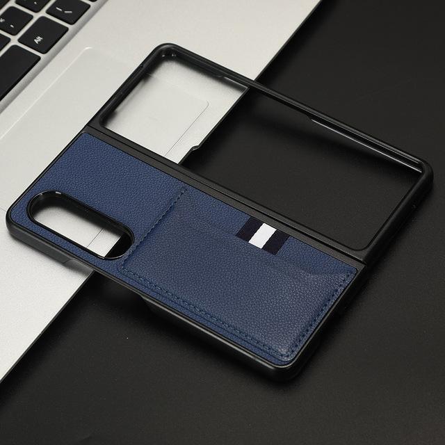 Тонкий тонкий складной чехол из матовой кожи с защитой от пыли для Samsung Galaxy Z Fold 4 5g Fold4 Fold2 Fold3 Fold 3 2, противоударный чехол