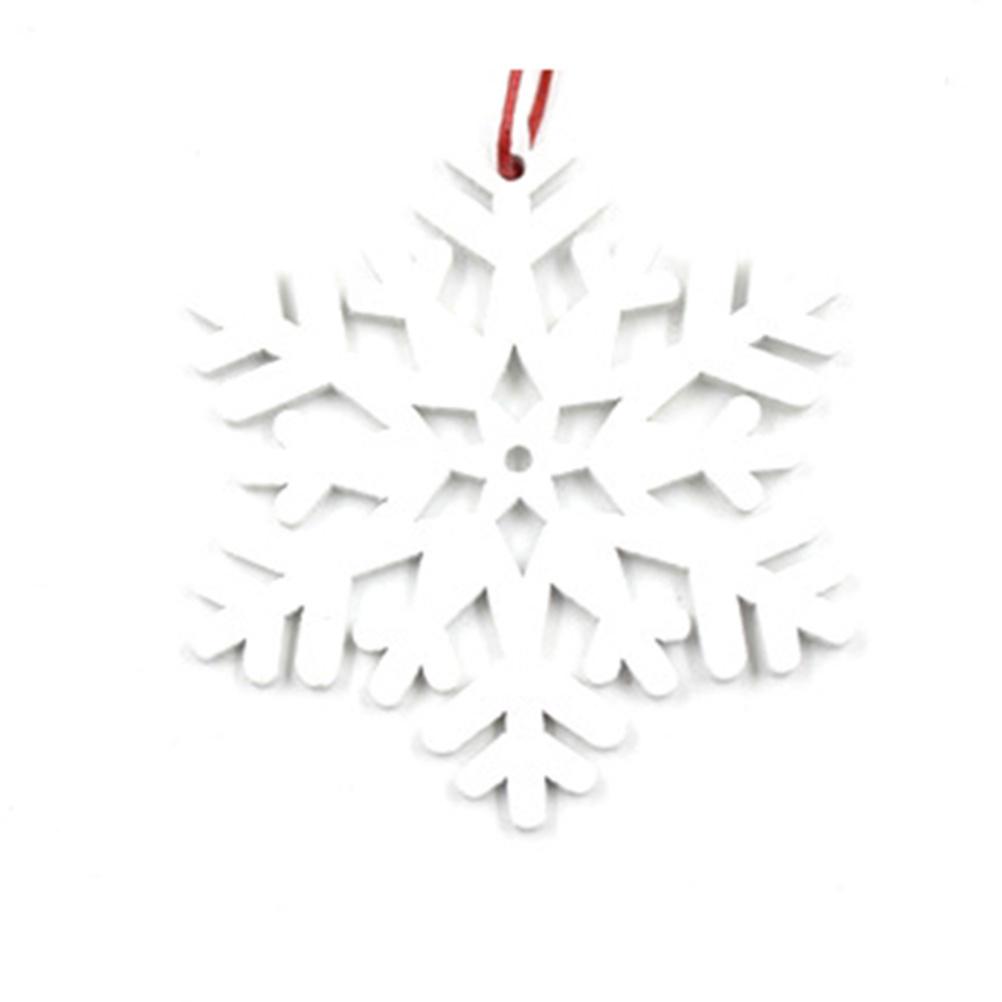 12Pcs Wooden Snowflake Pendants Christmas Hanging Decorations Delicate Snowflake Shapes for Tree Window Courtyard Use