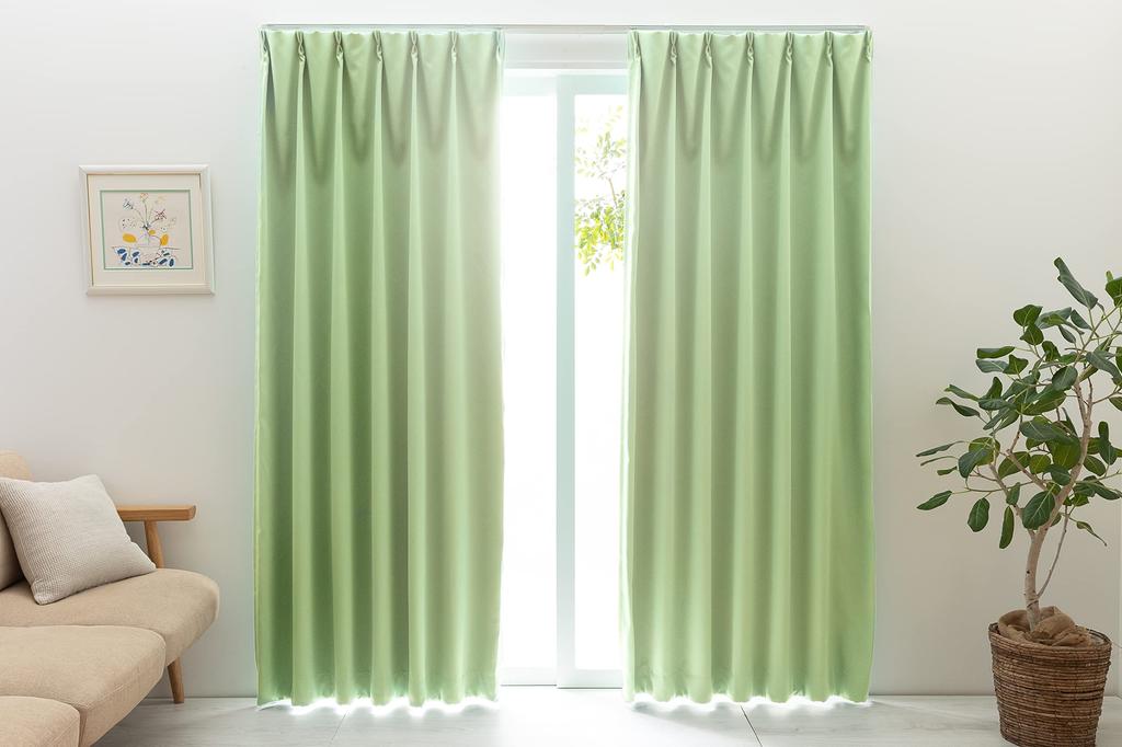 Univer Class 1 Label and Made In Solid Room 100cm Wide X 150cm Two Bellui Green Light-Blocking, Flame-Retardant, Flame-Retardant Included,