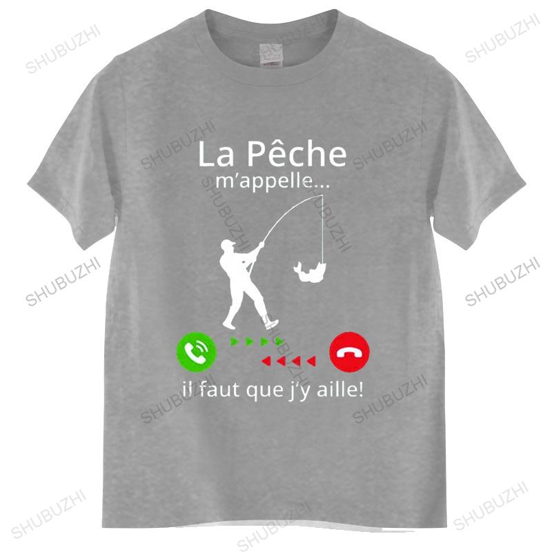 Fishing Calls Me I Must Go T-Shirt Humor Gift For Fisherman Funny Cotton New Design Casual Soft Clothing