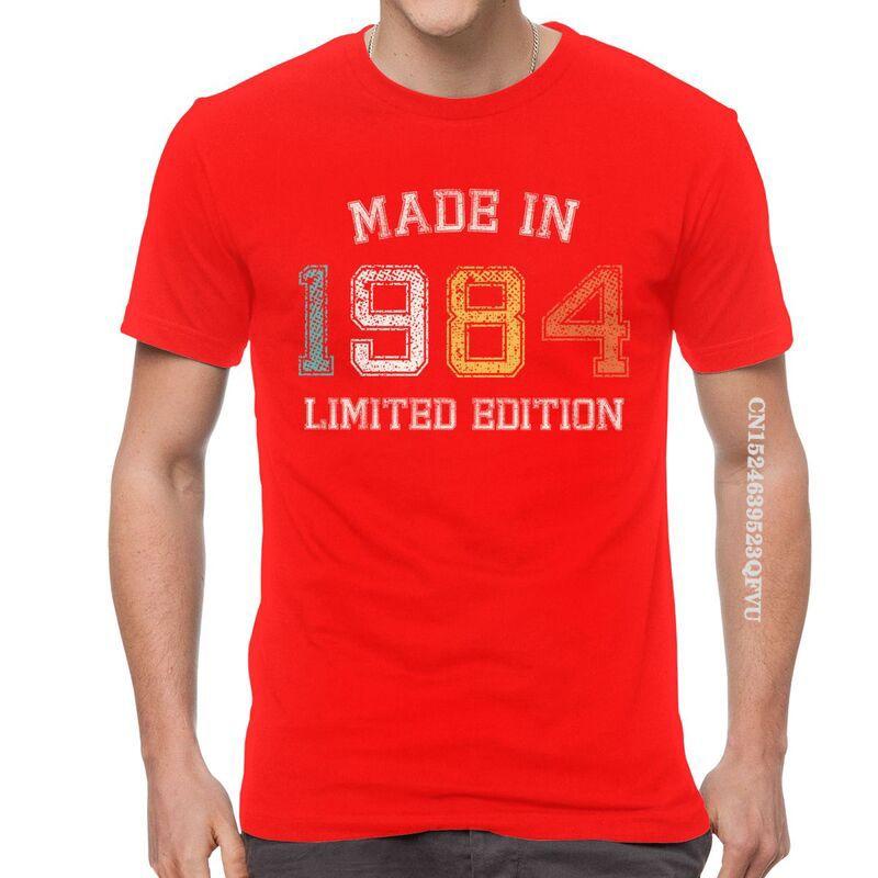Born In 1984 Tshirts Men Men Streetwear T Shirts Made In 1984 Birth Year EMO Men Tshirt Cotton Oversized Tee Tops Clothes