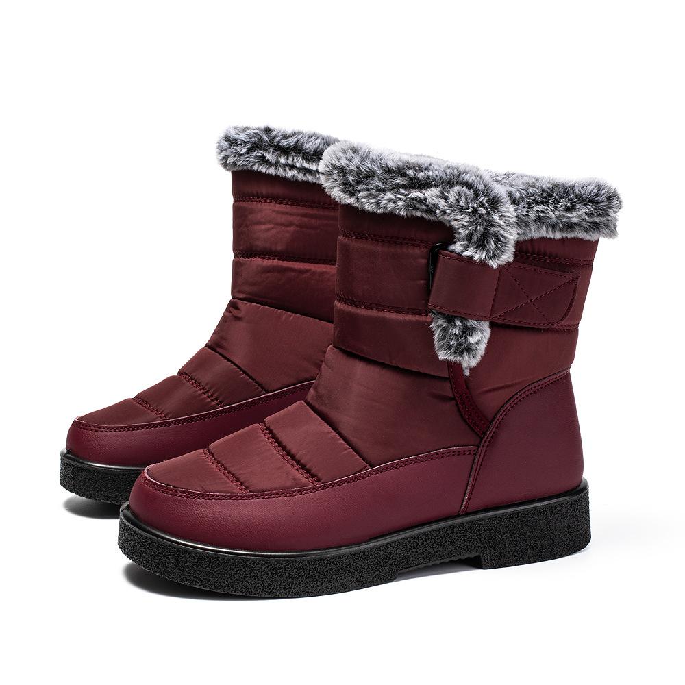 Зимние женские сапоги Модная женская обувь Туфли на платформе Женские меховые теплые женские сапоги Мягкие зимние туфли больших размеров Botas Mujer