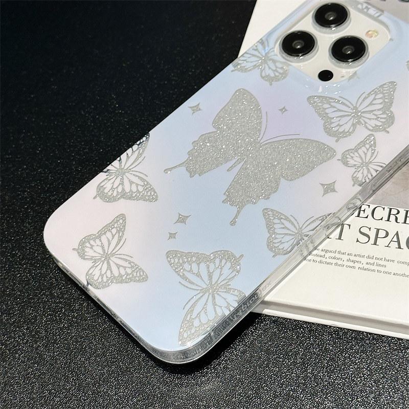 Роскошный блестящий чехол для телефона с бабочкой, подходящий для iPhone 14, 13, 12, 11 Pro Max, комплексные чехлы для защиты от падения