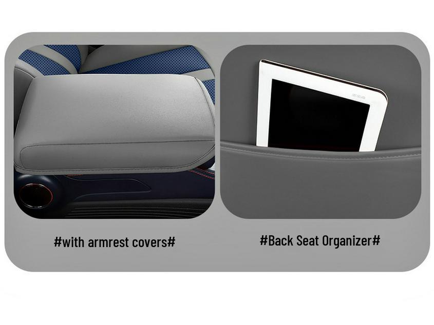 BYD Yuan PLUS Перфорированная кожаная накидка на сиденье автомобиля - Круглогодичная, Полностью закрытая, Чехол для пяти сидений.