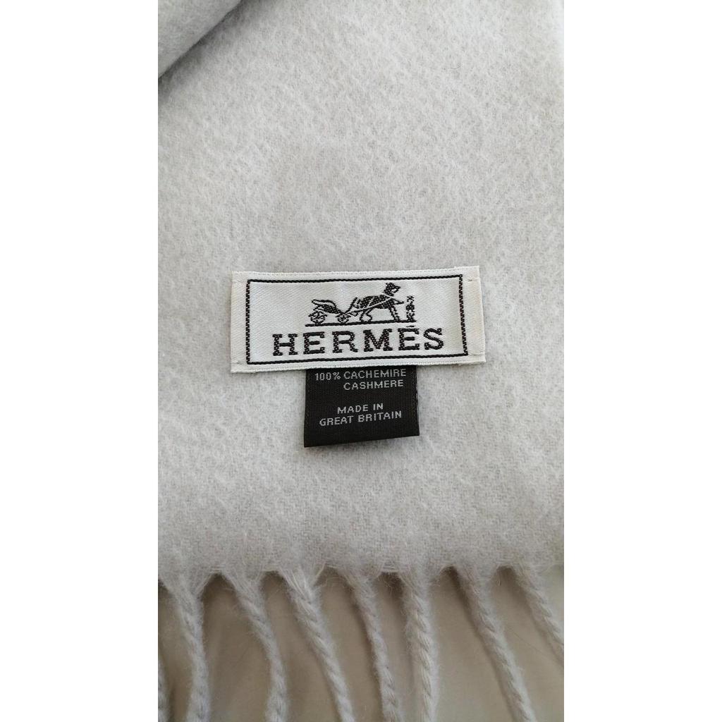 Б/у Кашемировый шарф/палантин HERMES