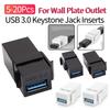 5/10 шт. USB 3.0 Keystone Jack Вставки для подключения оборудования с USB-портом Вставной разъем Порт для настенной панели Панели розеток