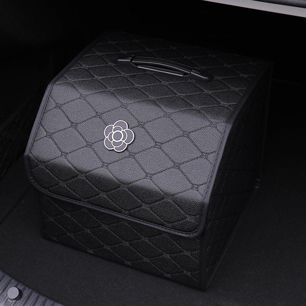 Органайзер для хранения в багажнике автомобиля, многоцелевой, из искусственной кожи, с большой вместимостью, переносной ящик для хранения в багажнике