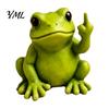 Small Novelty Items Mini Monkey Figurine, Funny Resin Frog Statue with Middle Finger Gesture, Sarcastic Humorous Office Pranks Prank Ornament